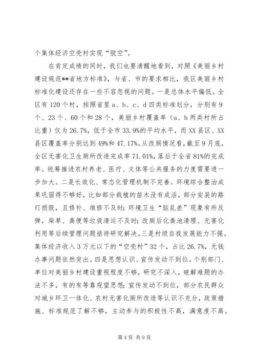 区委书记在全区美丽乡村标准化建设会上的讲话.docx