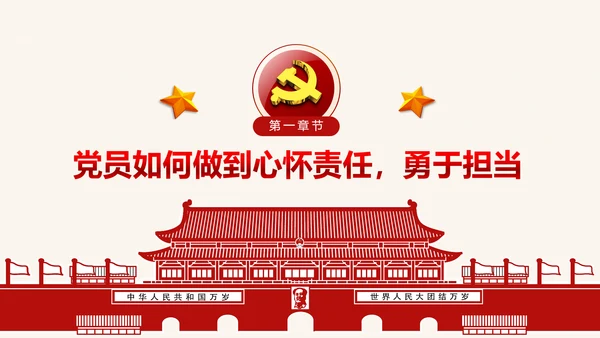 喜迎十九大心怀责任勇于担当合格党员PPT