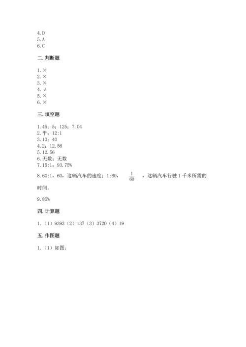 人教版六年级上册数学期末测试卷带答案（黄金题型）.docx