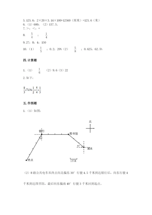 2022人教版六年级上册数学期末测试卷精选.docx