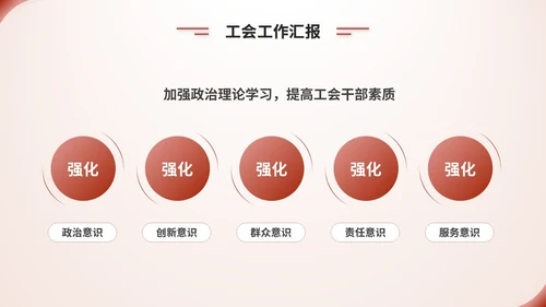 简约渐变风工会工作汇报工作总结ppt模板