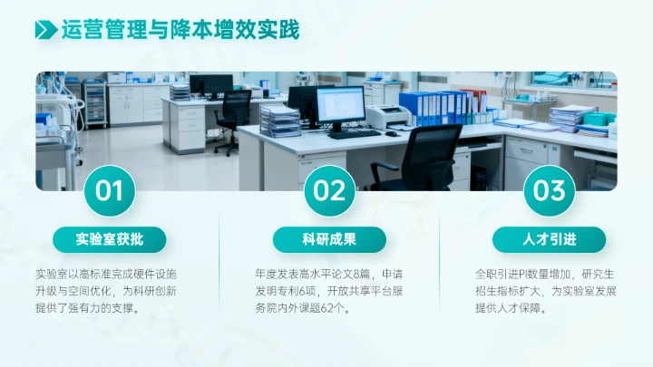 青色简约风医疗行业工作总结PPT模板