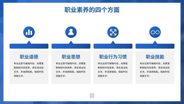 简约商务几何职业道德素养培训PPT模板