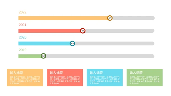 一键换色柱状图样式合集PPT模板