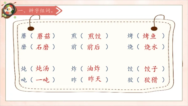 【核心素养】部编版语文二年级下册-识字4. 中国美食 第1课时（课件）