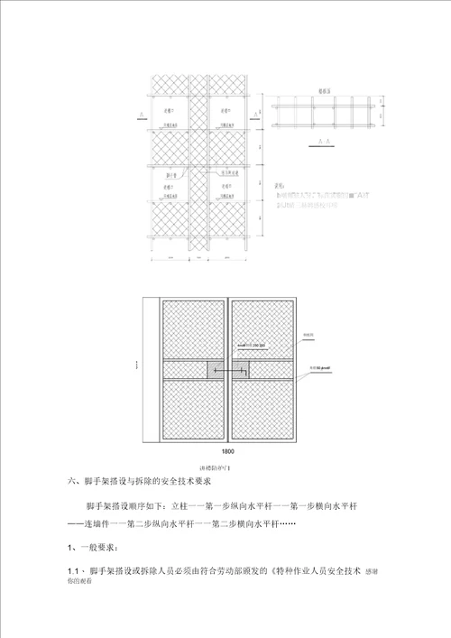 落地脚手架施工方案