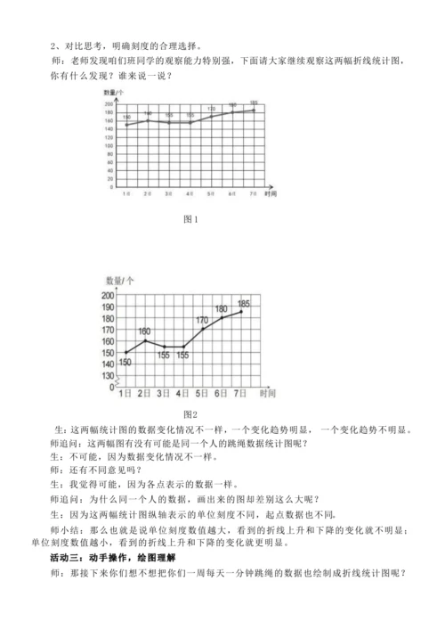 人教版五年级下册 第七单元《单式折线统计图》公开课教案