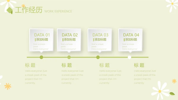 绿色小清新个人简历自我介绍动态PPT模板