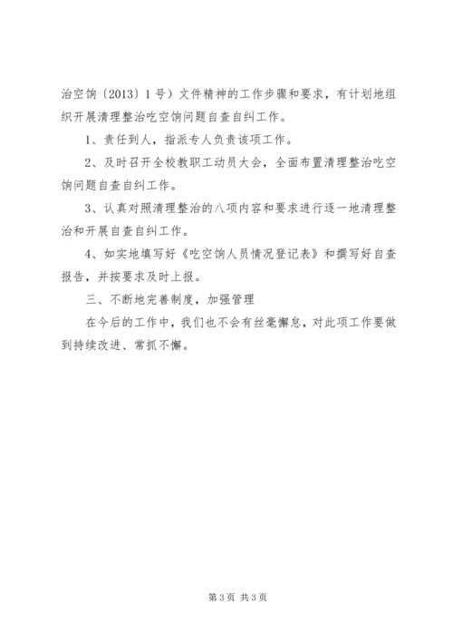 学校吃空饷自查报告汇集.docx