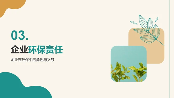 绿色商务风环保知识科普培训课件PPT模板