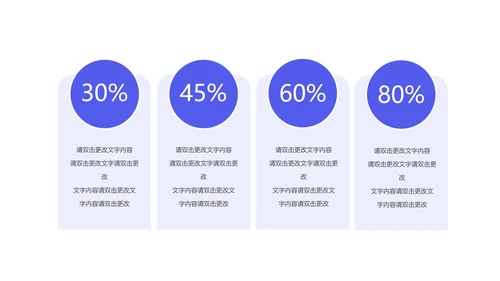 蓝色微立体总结汇报PPT模板