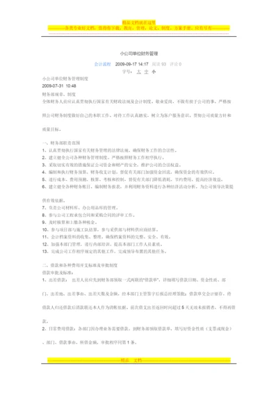小公司单位财务管理.docx