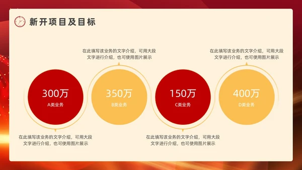 红色烫金风个人年终总结ppt模板工作总结年终总结