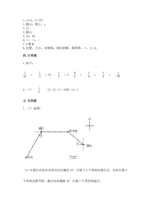 人教版六年级上册数学期末测试卷附完整答案（全优）.docx