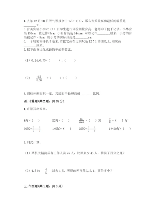 沪教版小学数学六年级下册期末检测试题及完整答案【典优】.docx