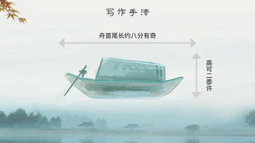 中国风古风山水水墨语文课件核舟记主题PPT模板