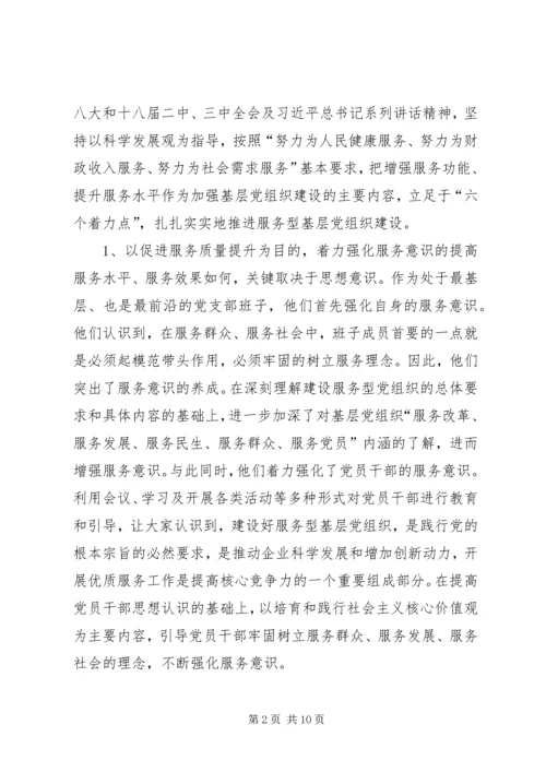 烟草局推进服务型党组织建设工作报告.docx