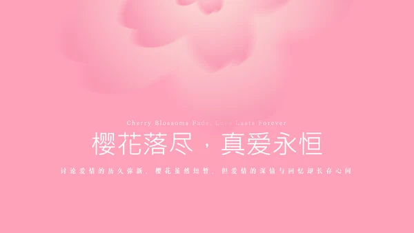 粉色樱花元素主题演讲PPT