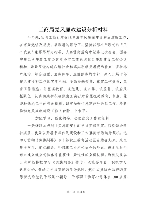 工商局党风廉政建设分析材料.docx