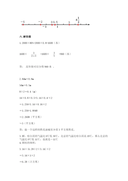 小学六年级下册数学期末卷精品（名师推荐）.docx