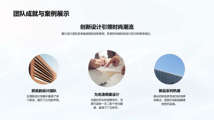 服装设计团队月报PPT模板