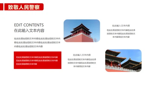 公安民警110人民警察节通用PPT模板