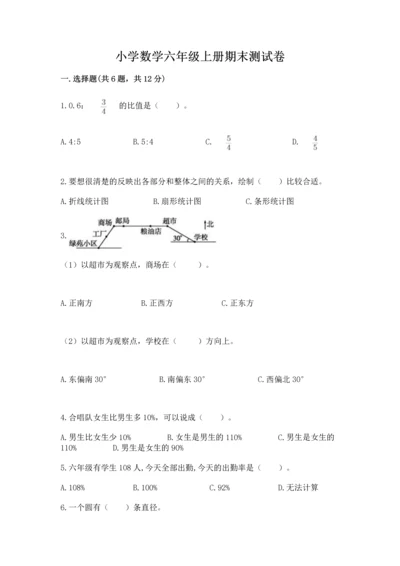 小学数学六年级上册期末测试卷附参考答案（典型题）.docx