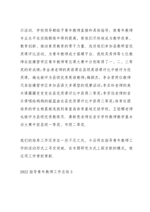 2022指导青年教师工作总结7篇.docx