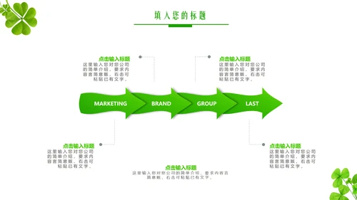 清新植物年度述职报告PPT模板