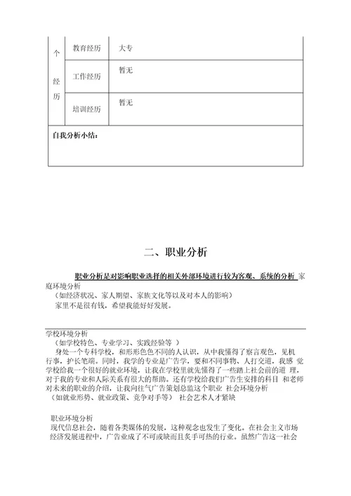 动漫专业大学生职业生涯规划书