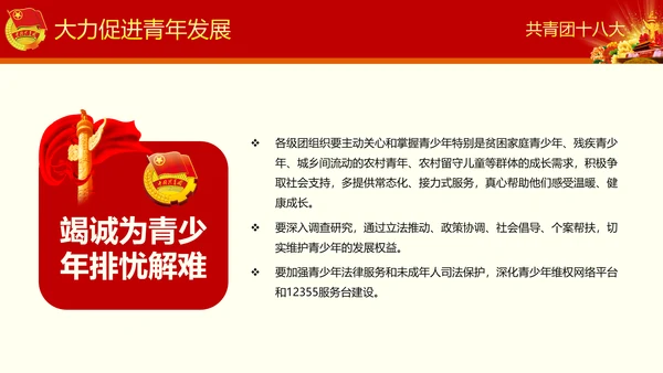 中国共青团十八大精神学习解读PPT模板