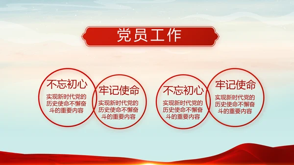 党建微党课党支部总结学习教育PPT