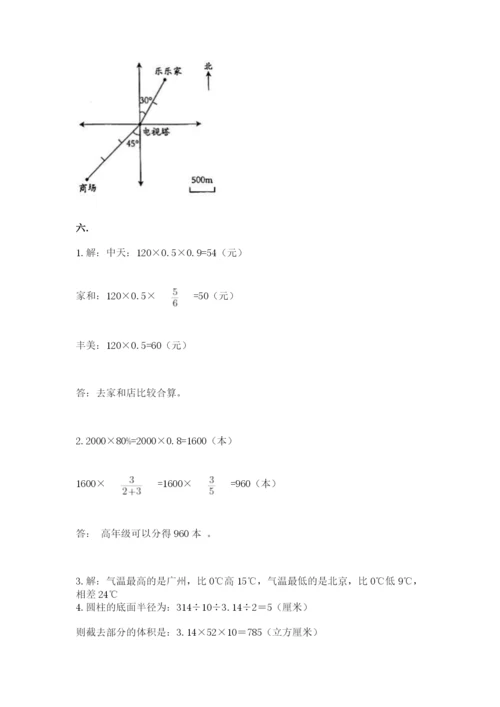 六年级毕业班数学期末考试试卷含答案（精练）.docx