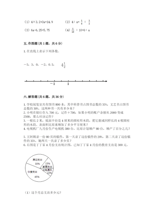 北京版小学六年级下册数学期末综合素养测试卷（轻巧夺冠）.docx