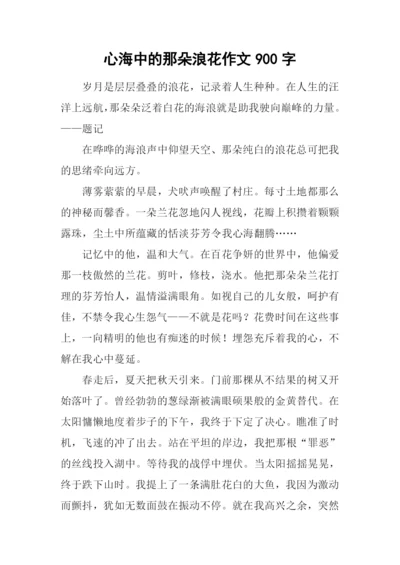 心海中的那朵浪花作文900字.docx