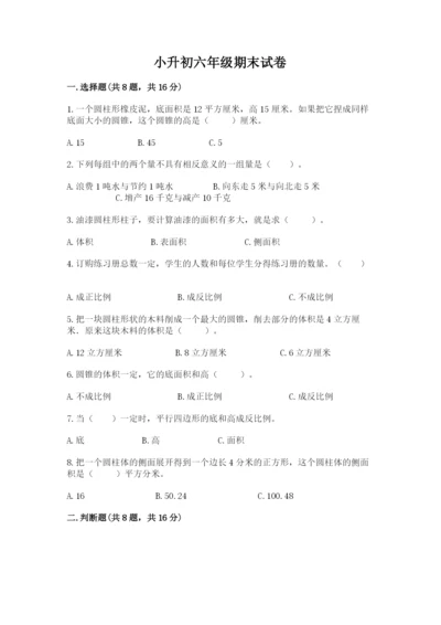 小升初六年级期末试卷（轻巧夺冠）.docx