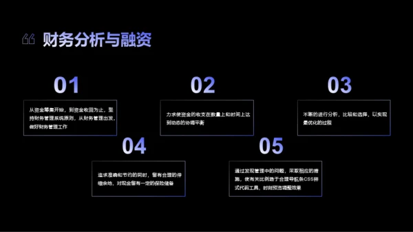 紫色立体发光方块科技公司商业融资计划书PPT案例