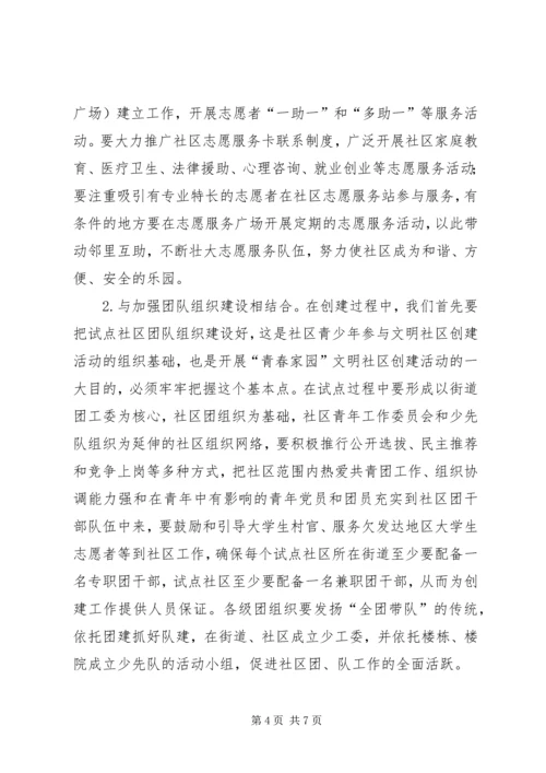 副书记在文明社区创建活动会讲话.docx