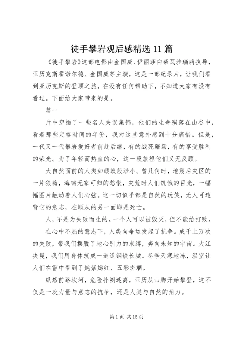 徒手攀岩观后感精选11篇.docx