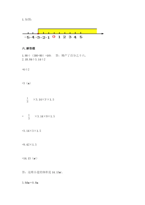 北京版小学六年级下册数学期末综合素养测试卷含完整答案（典优）.docx