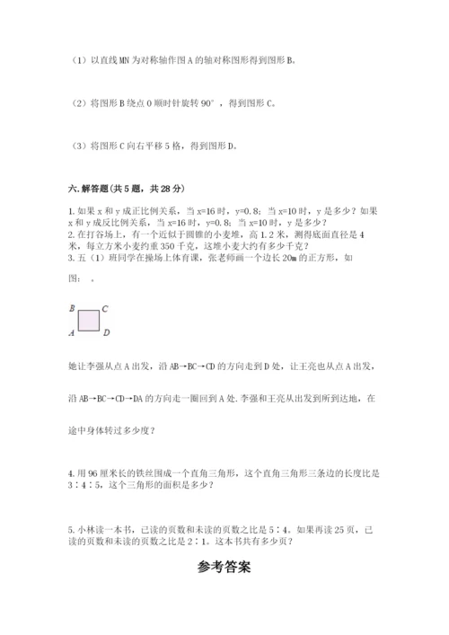 北师大版数学六年级下册期末测试卷附参考答案（综合卷）.docx