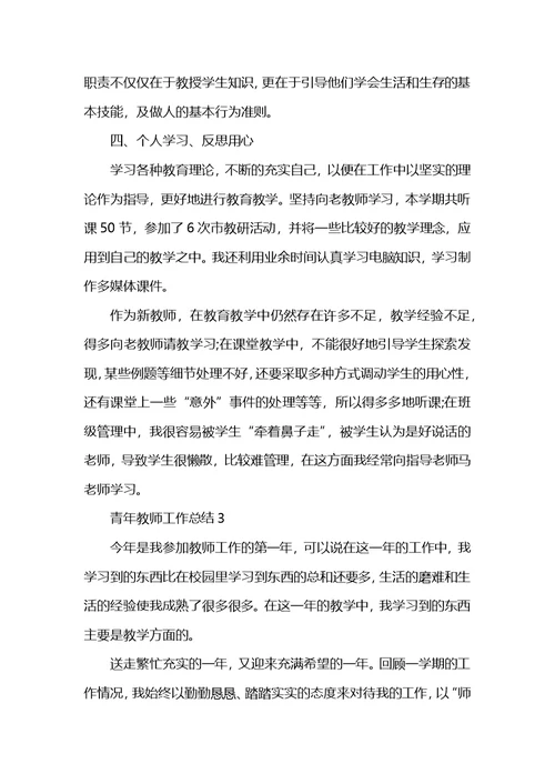 青年教师导师工作总结