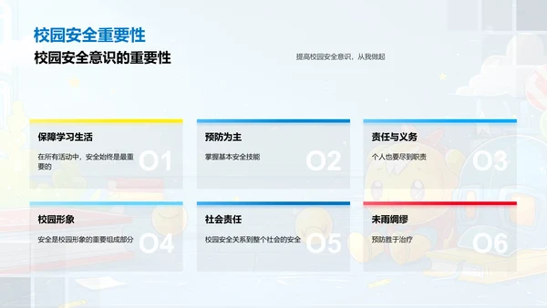 校园安全指导PPT模板