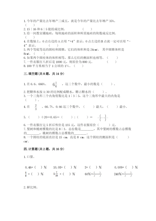 小升初数学期末测试卷精品【有一套】.docx