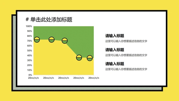 黄绿孟菲斯粗线条几何PPT模板
