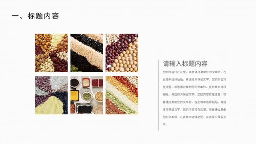 简约风五谷杂粮营销推广通用PPT模板