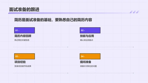 紫色插画大学生个人简历PPT模板