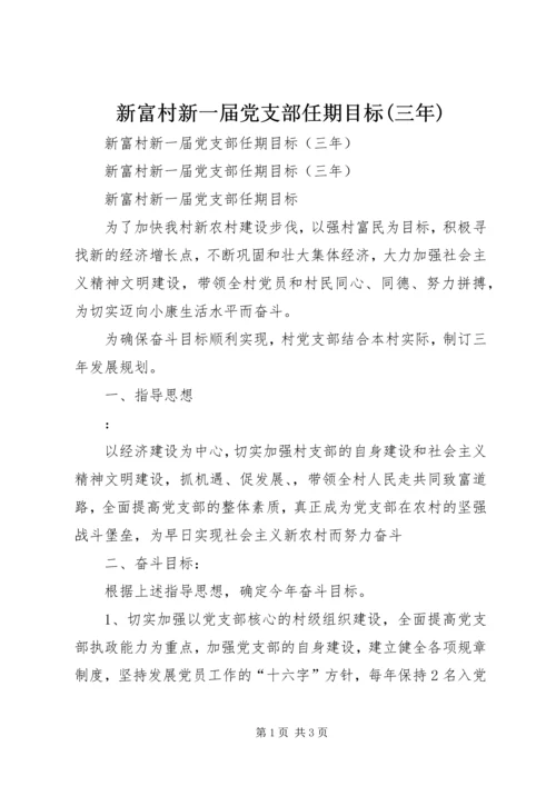 新富村新一届党支部任期目标(三年) (4).docx