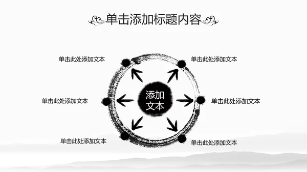 中国风水墨江南水乡古色古香古建筑动态PPT模板