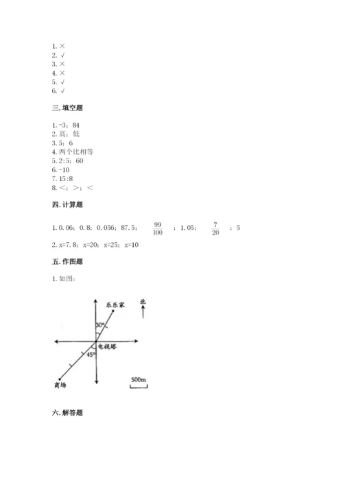 磴口县六年级下册数学期末测试卷及1套参考答案.docx